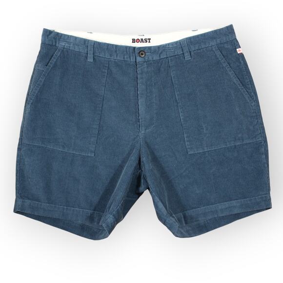 BOAST USA Mens 40 Patch Pocket Corduroy Short Blue NWT 7" - Picture 1 of 8